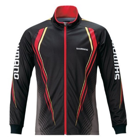 シマノ SH-051S フルジッププリントシャツ(長袖) ブラック M: ウェア