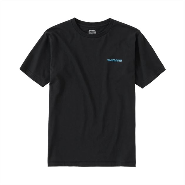 シマノ ウェア SH-004V オーガニックコットン ロゴ Tシャツ ブラック