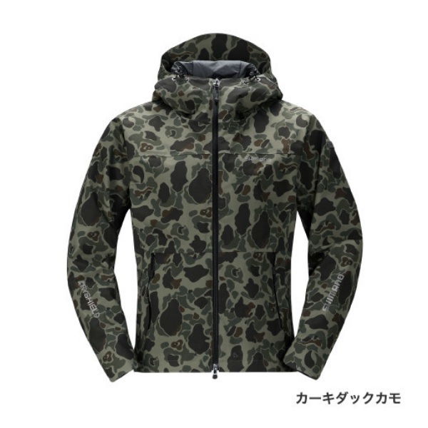 SHIMANO シマノ DSエクスプローラーウォームジャケット カモ カーキ シマノ RB-04JS DSエクスプローラーウォームジャケット カーキダック