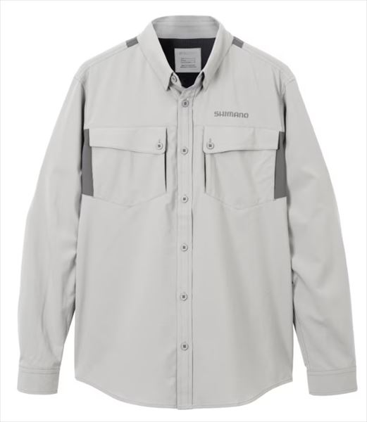 シマノ ウェア SH-000W プレステージ シャツ グレー M: ウェア・靴