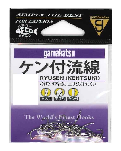 【ネコポス対象品】がまかつ　ケン付流線　白　１３号