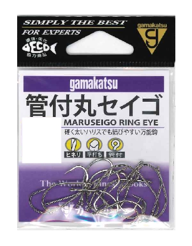 がまかつ 管付丸セイゴ 白 18号