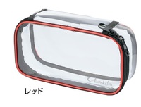 がまかつ GM2491 アレンジメントポーチ(スケルトンタイプ) レッド S