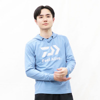 ダイワ ウェア DE-3424 サンブロックドライフーディーシャツ アッシュブルー L