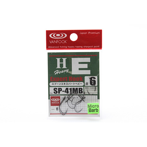 【ネコポス対象品】ヴァンフック SP-41MBエキスパートフック太軸S.BK#6