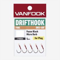 ヴァンフック シングルフック DRS-40F ドリフトフック ファイン フッ素ブラック #10【即日発送】