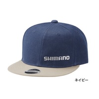 シマノ CA-091T フラットブリムキャップ ネイビー M