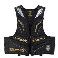 新品 サイズL フローティングベスト ブラック TV222 釣研 釣研(TSURIKEN) ウェア フローティングベストTV222 ブラック XL