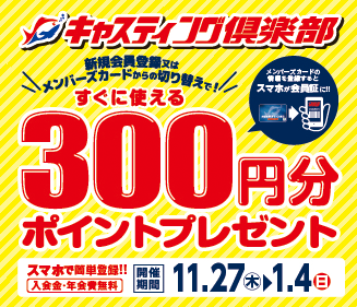 新規会員登録300pt